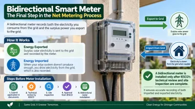 Bidirectional smart meter installed as part of the IESCO net metering process