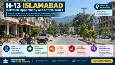 H-13 Islamabad mixed residential street near NUST university gate