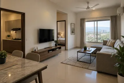 Interior view of a mid-range apartment showing finishing quality that affects resale price