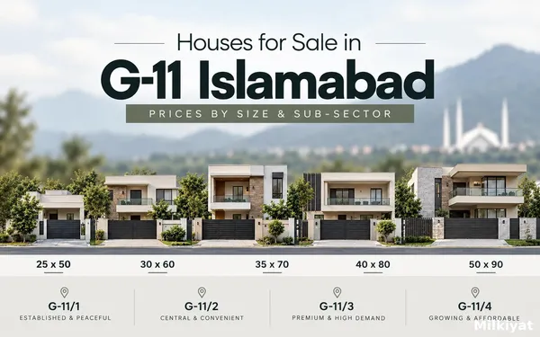 Houses for Sale in G-11 Islamabad, Prices by Size & Sub-Sector