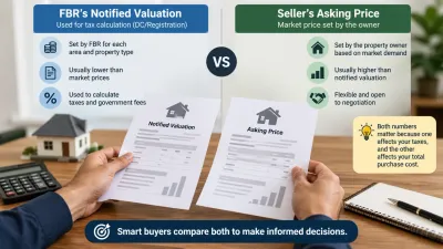 Comparing property valuation documents and asking price sheets