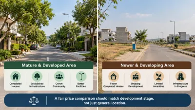 Comparison of a mature developed street and a newer developing street in Islamabad