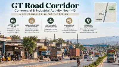 GT Road commercial and light industrial corridor near the Rawalpindi border