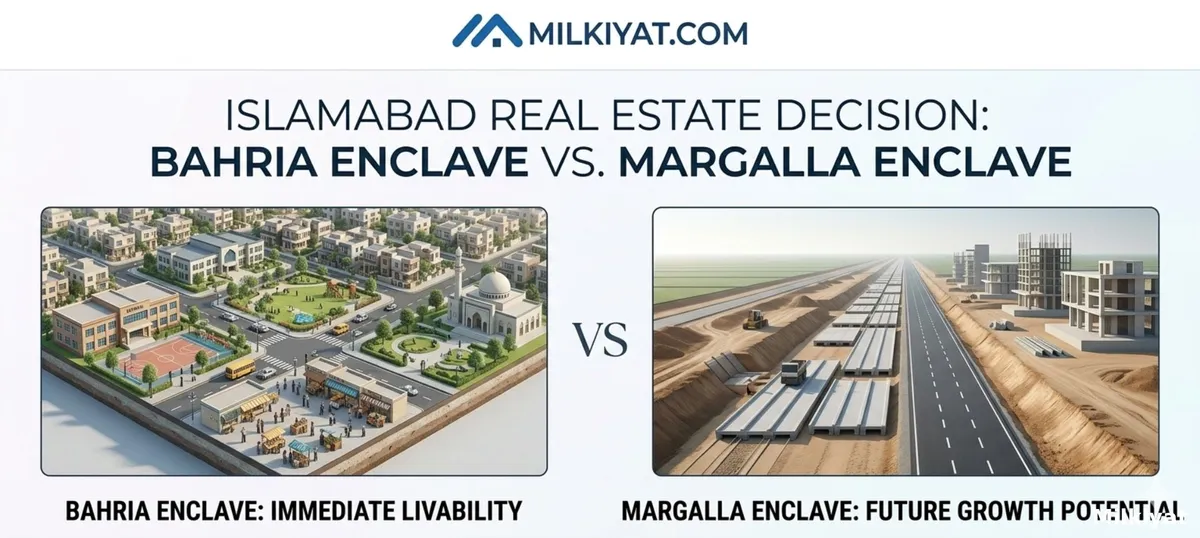 DHA Margalla Enclave vs Bahria Enclave: The Ultimate 2026 Price, Payment Plan, and Legality Comparison