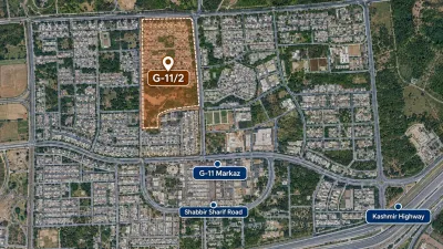 Location map of G-11/2 Islamabad showing G-11 Markaz, Shabbir Sharif Road and Kashmir Highway