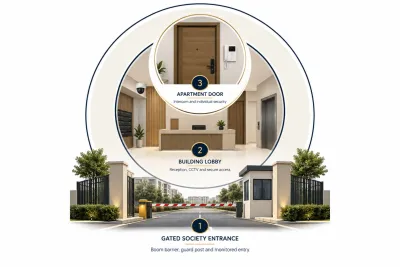 Ayesha Tower security features explained in three layers: society gate, building access control and apartment-level security