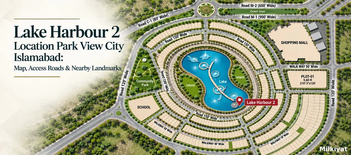 Lake Harbour 2 Location Park View City Islamabad: Map, Access Roads & Nearby Landmarks