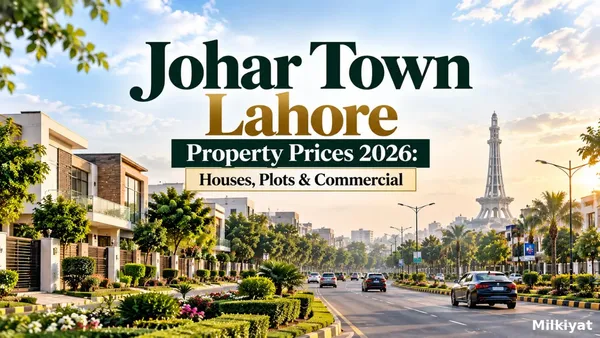 Johar Town Lahore Property Prices 2026: Houses, Plots & Commercial