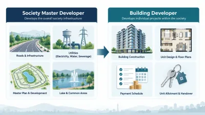 Difference between Vision Group as Park View City master developer and FourSquare Developers as Lake Harbour builder