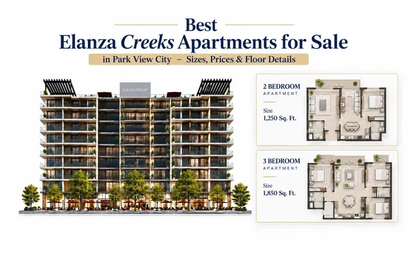 Best Elanza Creeks Apartments for Sale in Park View City  Sizes, Prices & Floor Details