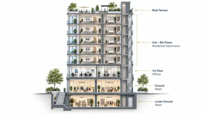 Elanza Creeks Islamabad building structure showing retail, office and apartment floors