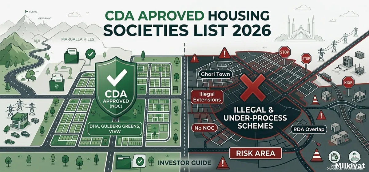CDA Approved, Under Process, & Illegal Housing Societies List: Ultimate Investment Guide