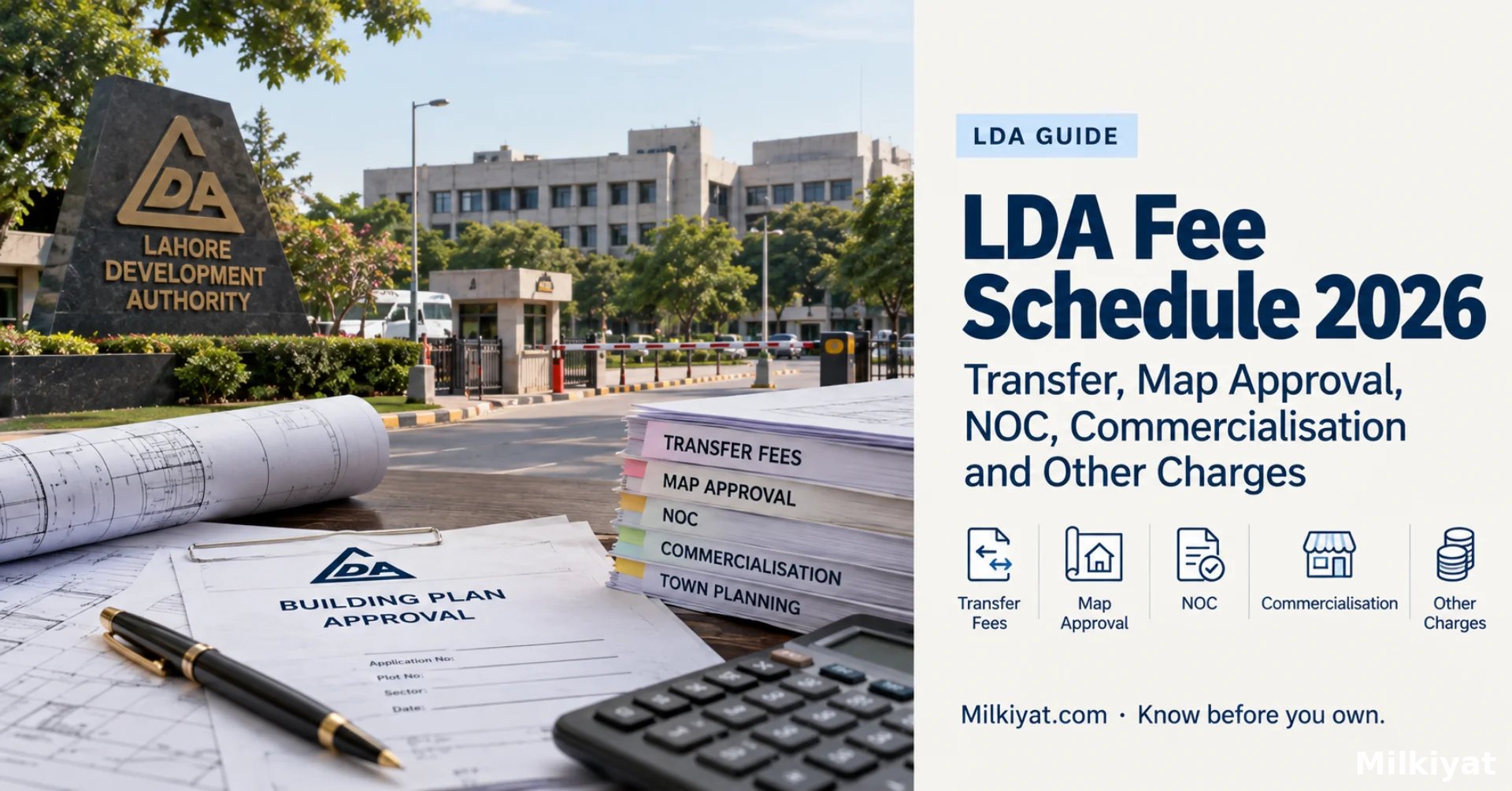 LDA Fee Schedule 2026: Transfer, Map Approval, NOC and Commercialisation Charges